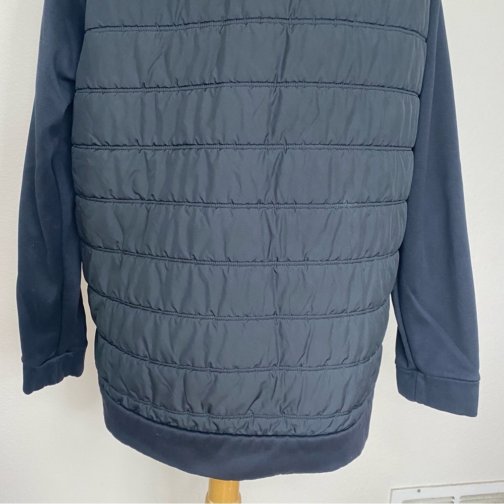 Nike Men's Black Hooded Partial Quilted Puffer Jacket Size Large Outdoor Active - Picture 9 of 16